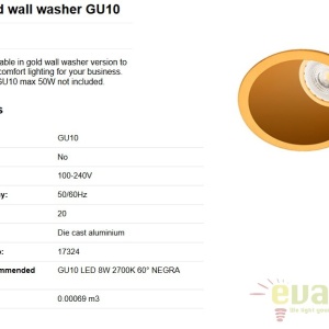 Spot incastrabil modern Wall washer auriu 02100603 68359 universul-luminii.ro