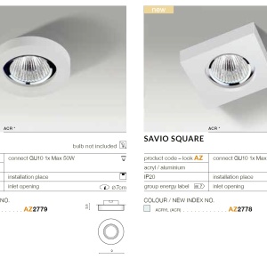 Spot incastrat tavan/plafon SAVIO ROUND 57249 universul-luminii.ro