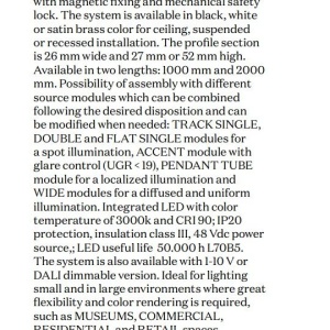 Spot LED, accesoriu pentru sina magnetica Ego flat 09w 3000k on-off 223919 universul-luminii.ro