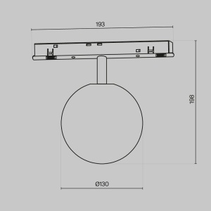 Spot LED, accesoriu pentru sina magnetica Exility, Luna alb 4000K 160739 universul-luminii.ro