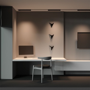 Spot LED, accesoriu pentru sinele monofazate Unity, Points Rot 3000K negru - Img 2