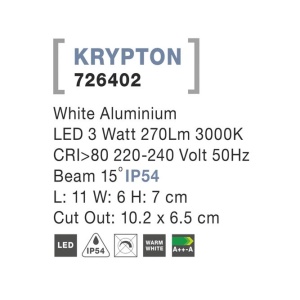 Spot LED ambiental de exterior IP54 KRYPTON NVL-726402 79679 universul-luminii.ro