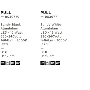 Spot LED aplicat directionabil diametru 8cm PULL alb, NVL-9030771 - Img 8