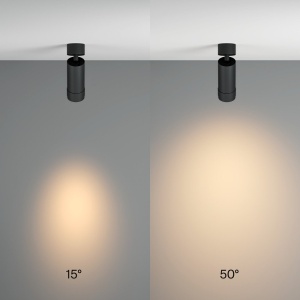 Spot LED aplicat directionabil Focus Zoom 3000K negru - Img 3