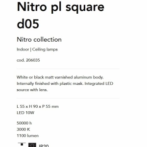 Spot LED aplicat modern Nitro pl square d05 BIANCO - Img 2