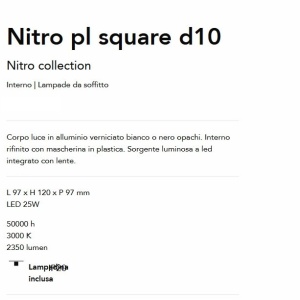 Spot LED aplicat modern Nitro pl square d10 alb - Img 3