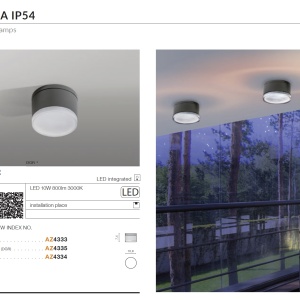 Spot LED aplicat pentru exterior IP54 APULIA R DGR 97029 universul-luminii.ro
