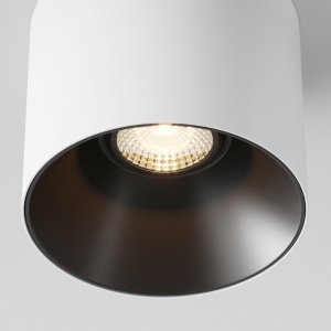 Spot LED aplicat, plafoniera dimabila design tehnic Alfa alb, negru 12,5cm, 3000K 120239 universul-luminii.ro
