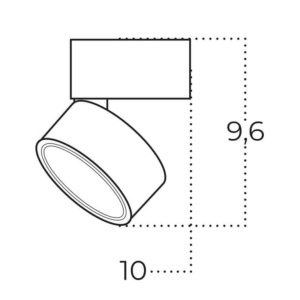 Spot LED aplicat reglabil MONA 15W CCT SWITCH alb - Img 3