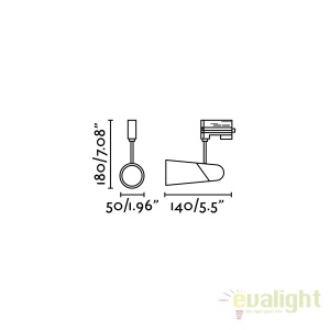 Spot LED directionabil pe sina LAO alb 29046 62179 universul-luminii.ro