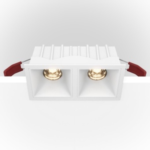 Spot LED incastrabil cu 2 surse de iluminat Alpha alb, 4000K 56039 universul-luminii.ro