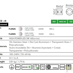 SPOT LED INCASTRABIL DE EXTERIOR Inox Rotund 71498N 56369 universul-luminii.ro