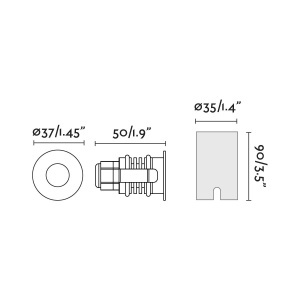 Spot LED incastrabil de exterior pavaj GRUND 2W inox negru 92309 universul-luminii.ro