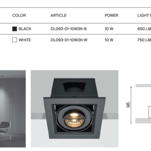 Spot LED incastrabil design tehnic Modern alb 227759 universul-luminii.ro