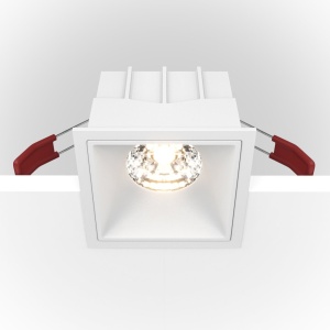 Spot LED incastrabil dimabil design tehnic Alpha alb 8,5x8,5cm, 3000K 44169 universul-luminii.ro