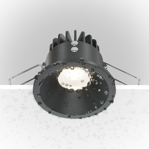Spot LED incastrabil dimabil pentru baie design tehnic IP65 Zoom negru 4000K 181219 universul-luminii.ro