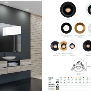 Spot LED incastrabil GALEXO H0106 alb cu inel alb 206609 universul-luminii.ro