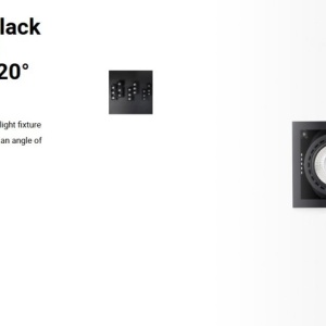 Spot LED incastrabil MINI COLIN-2 Black recessed CRI95 36-50W 2700K 20° 110209 universul-luminii.ro