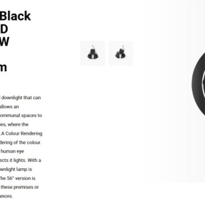 Spot LED incastrabil MINI-OPTIC Black downlight LED CRI95 17/24W 4000K 20° 2110/2875 lm 110769 universul-luminii.ro