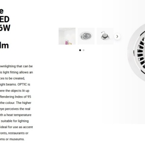 Spot LED incastrabil OPTIC White downlight LED CRI95 24/36W 4000K 20° 2875/4070 lm 111079 universul-luminii.ro