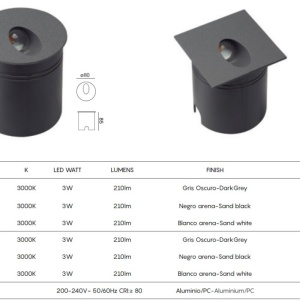 Spot LED incastrabil scari iluminat exterior IP65 ASPEN alb 136779 universul-luminii.ro