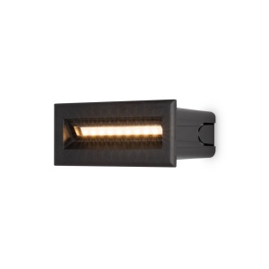 Spot LED incastrabil scari / perete exterior IP65 Bosca negru 13,7cm