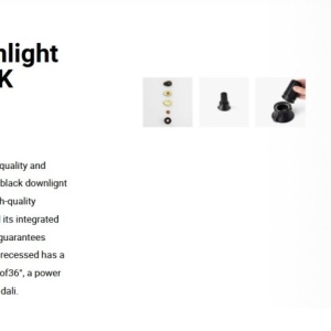 Spot LED incastrabil TULIPA Black recessed downlight 10W 36° 2700K CRI90 dali 112779 universul-luminii.ro