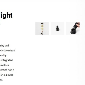 Spot LED incastrabil TULIPA Black recessed downlight 10W 55° 4000K CRI90 triac 113059 universul-luminii.ro