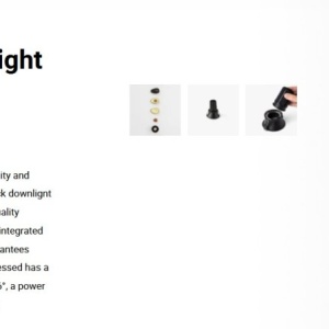 Spot LED incastrabil TULIPA Black recessed downlight 7W 36° 3000K CRI90 triac 111459 universul-luminii.ro