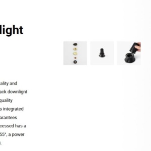 Spot LED incastrabil TULIPA Black recessed downlight 7W 55° 4000K CRI90 dali 111829 universul-luminii.ro