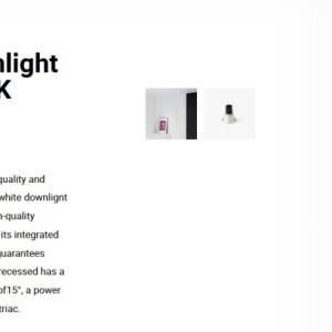 Spot LED incastrabil TULIPA White recessed downlight 10W 15° 3000K CRI90 triac 112319 universul-luminii.ro
