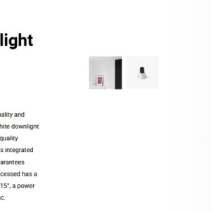 Spot LED incastrabil TULIPA White recessed downlight 7W 15° 3000K CRI90 triac 110959 universul-luminii.ro
