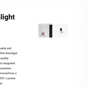 Spot LED incastrabil TULIPA White recessed downlight 7W 55° 3000K CRI90 triac 111709 universul-luminii.ro