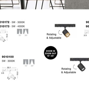Spot LED, Modul flexibil pentru sina magnetica Breda 10W 3000K 161799 universul-luminii.ro