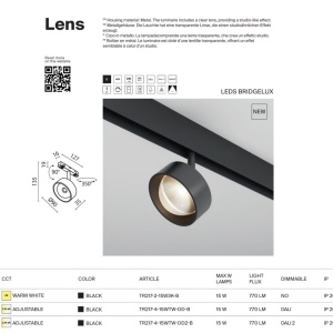 Spot LED pentru sina magnetica Exility Lens LED 3000K - Img 8