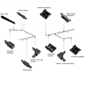 Spot pe sina BANG / Accesoriu pentru sinele trifazate ARGON T-RACK 104739 universul-luminii.ro
