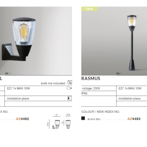 Stalp de iluminat exterior IP65 RASMUS H-80cm 97239 universul-luminii.ro