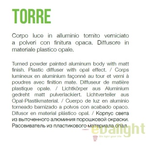 Stalp exterior design modern TORRE PT1 SMALL antracit 158891 55079 universul-luminii.ro