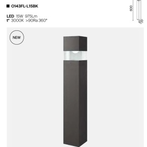 Stalp exterior LED IP65 Quadra H-60cm - Img 5
