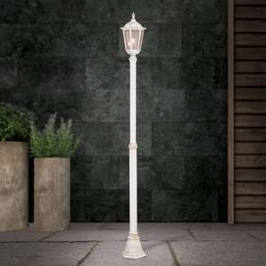 Stalp exterior stil clasic IP43 H195 Puchberg AL 11K/82506 weiß-gold/rauch OR 631129 universul-luminii.ro