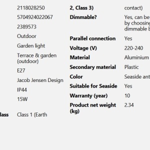 Stalp iluminat exterior design nordic IP44 Aludra H-45CM seaside antracit 149469 universul-luminii.ro