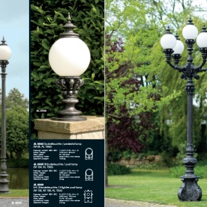 Stalp iluminat exterior din fier forjat, inaltime 101cm, AL 6664 182309 universul-luminii.ro