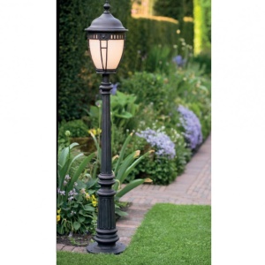 Stalp iluminat exterior din fier forjat, inaltime 153cm, AL 6614