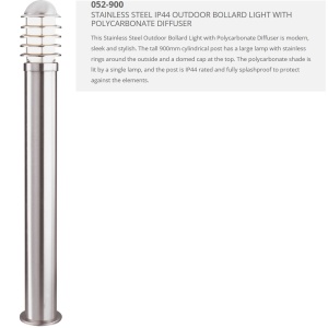 Stalp iluminat exterior IP44 Louvre H-90cm 052-900 SRT 74939 universul-luminii.ro