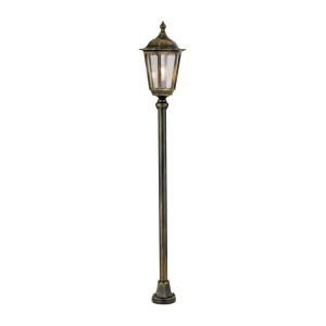 Stalp iluminat exterior stil clasic IP43 H140 Puchberg AL 11K/82576 schwarz-gold/rauch OR