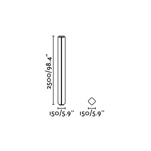 Stalp LED de ilumint exterior design modern BU-OH H-250cm 196489 universul-luminii.ro