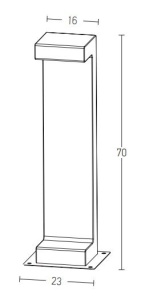 Stalp LED din beton pentru iluminat exterior IP54 Luna H-70cm 154319 universul-luminii.ro