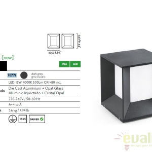 Stalp LED iluminat exterior design modern MILA 70771 61559 universul-luminii.ro