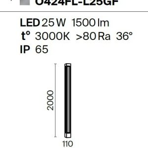 Stalp LED mare pentru iluminat exterior IP65 Elbe grafit H-200cm 212799 universul-luminii.ro