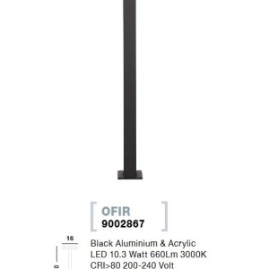 Stalp LED mic pentru iluminat exterior IP54 OFIR 205709 universul-luminii.ro